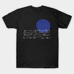 Abstract sunset sunrise 3 blue T-Shirt